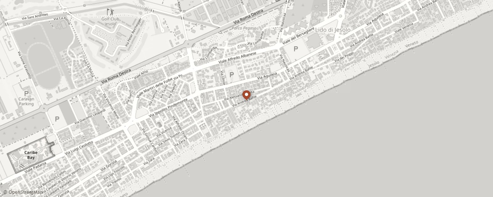 Mappa: Via Bafile, 512, 30016 Lido di Jesolo